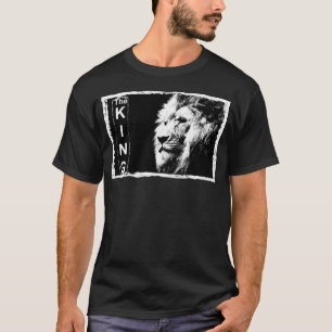 Trendy Black Modern Elegante Lion Head Template T-Shirt