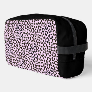 Trendy Black & Pink Leopard Fur Effekt Rpt Muster Waschbeutel