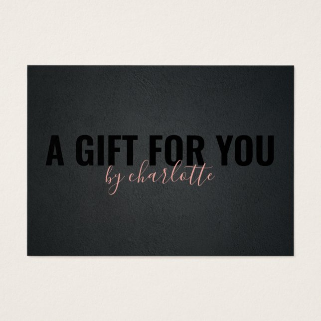 Trendy Black Pink Makeup Artist Geschenkzertifikat (Vorderseite)