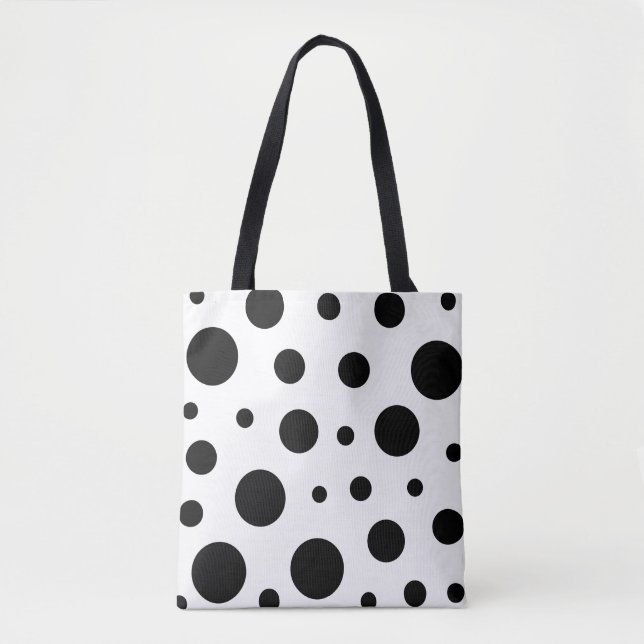 Trendy Black Polka Dot Pattern (Vorderseite)