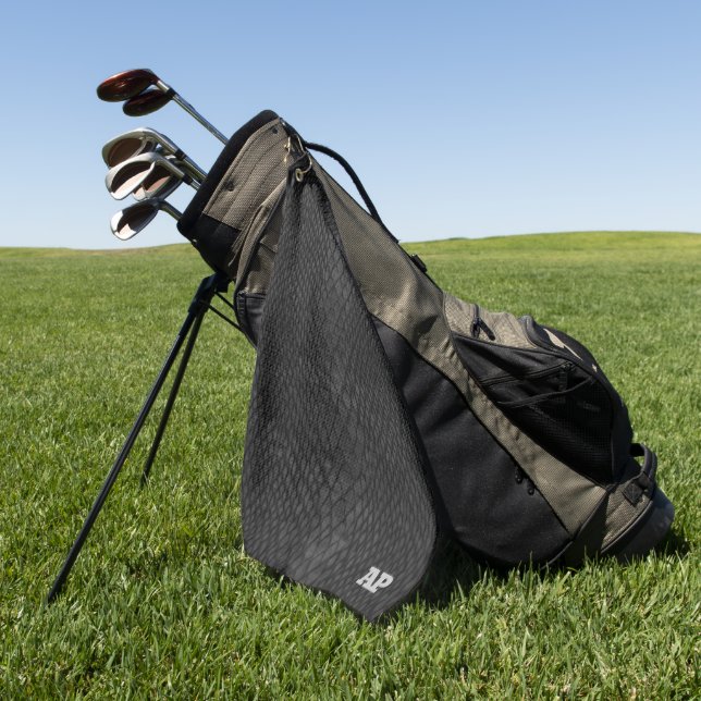 Trendy Black Snakeskin Golf Handtuch (Gras)
