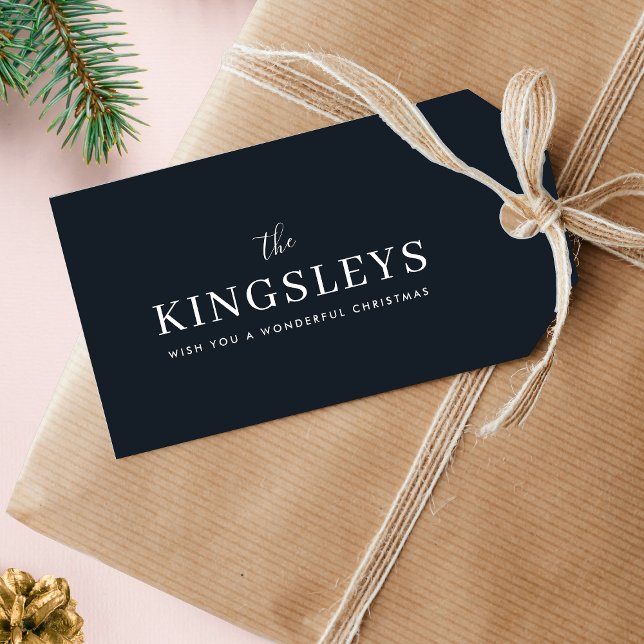 Trendy Black Stylish Modern Bold Typograhy Name Geschenkanhänger (Von Creator hochgeladen)