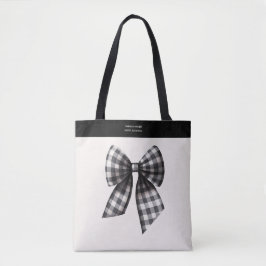 Trendy Black und White Gingham Bow