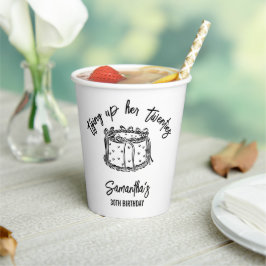 Trendy Black verbindet ihre Zwanziger 30. Geburtst Pappbecher