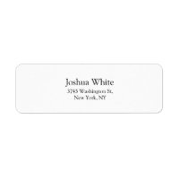 Trendy Black & White Schlicht Elegant Legible