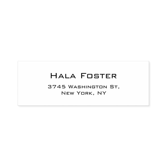 Trendy Black & White Schlicht Elegant Moderner Sti Permastempel (Design)