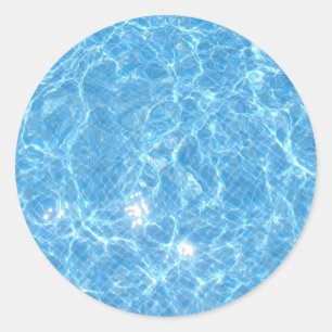 Trendy Blank Template Custom Swimming Pool Blau Runder Aufkleber