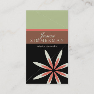 Trendy Bliss Sage und Melon Business Card Visitenkarte