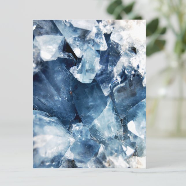 Trendy Blue Agate Geode Postkarte (Blue Mineral Agate Crystal Postcard)