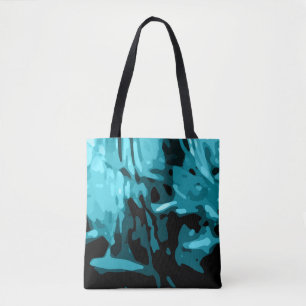 Trendy Blue Aquamarin Aqua Camouflage Pattern