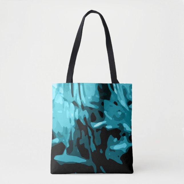Trendy Blue Aquamarin Aqua Camouflage Pattern (Vorderseite)