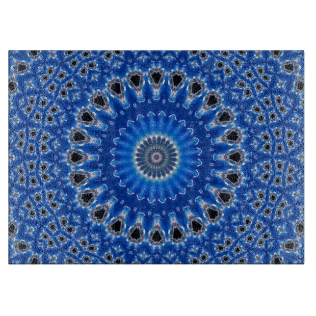 Trendy Blue Sapphire Island Boho Schneidebrett (Vorderseite)