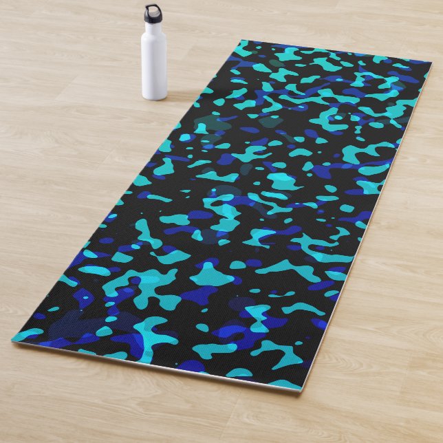 Trendy Blue Seagreen Camouflage Yogamatte (Beispiel)