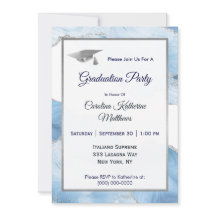 Trendy Blue Silver Agate Abschluss