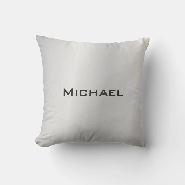 Trendy Blue Silver Gray Modernes Beruflich Kissen (Vorderseite)