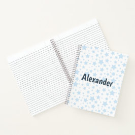 Trendy Blue Stars Notizbuch