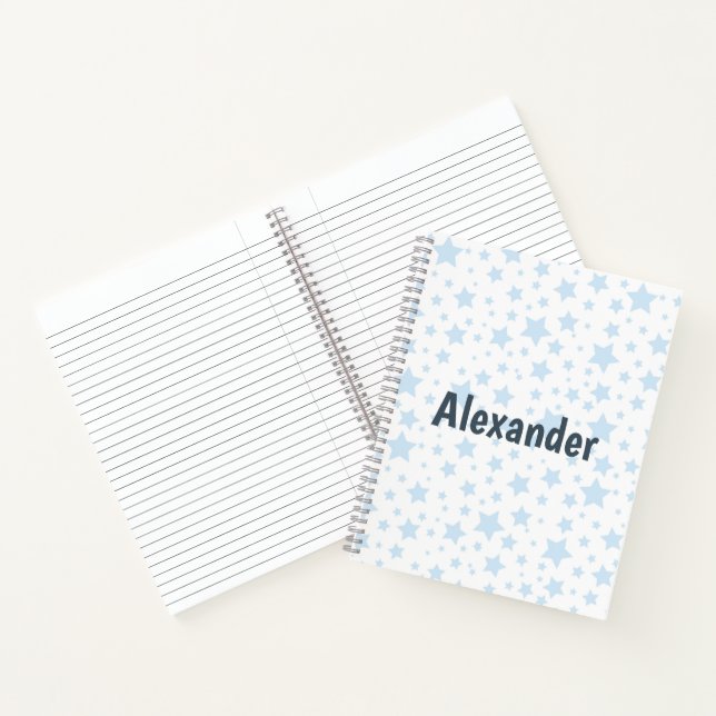 Trendy Blue Stars Notizbuch (Innenseite)