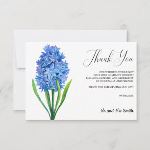 Trendy Blume Blue Hydrangea Wedding Vielen Dank Dankeskarte