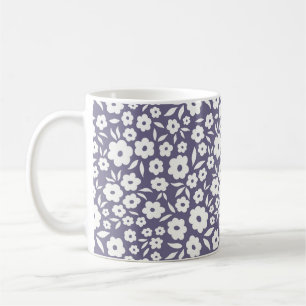 Trendy Blume nahtlos. Kleiner Vintager Flor Kaffeetasse