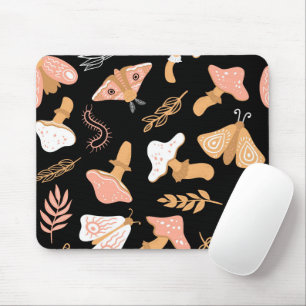 Trendy Blume, Pilze und Schmetterlinge Mousepad
