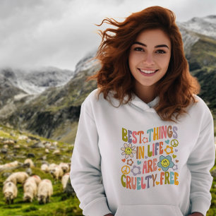 Trendy Blume Retro Vegan Best Things in Life Hoodie