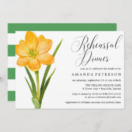 Trendy Blume YELLOW CROCUS Probe Dinner Einladung