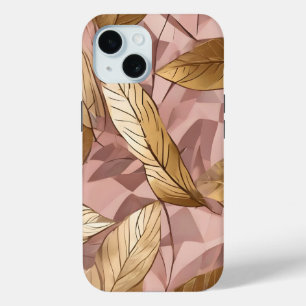 Trendy Blush Pink Gold Boho Blätter Collection Case-Mate iPhone Hülle