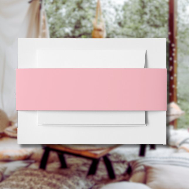Trendy Blush Pink Solid Color | Klassisches Elegan Einladungsbanderole (Von Creator hochgeladen)