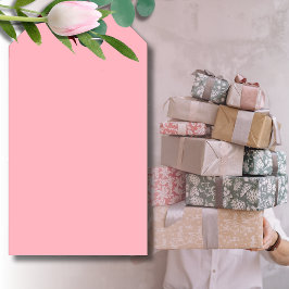 Trendy Blush Pink Solid Color | Klassisches Elegan Geschenkanhänger