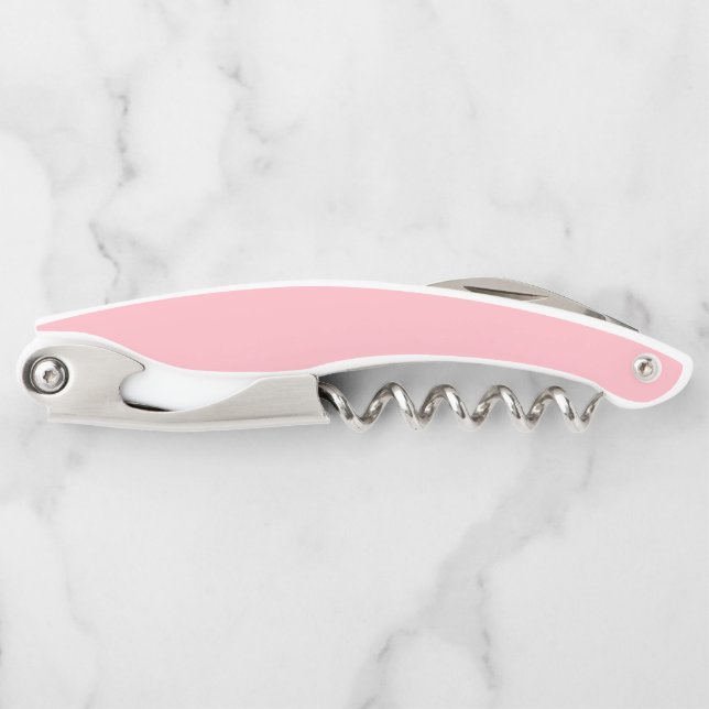 Trendy Blush Pink Solid Color | Klassisches Elegan Kellnermesser (Vorderseite)