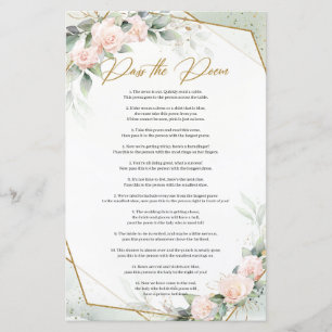 Trendy Blush und grünes Gold Gedicht