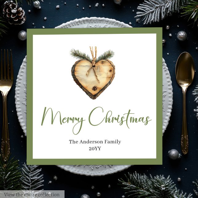 Trendy Bohemian Christmas Wreath in Botanical   Serviette (Trendy Bohemian Christmas Wreath in Botanical Napkin

)