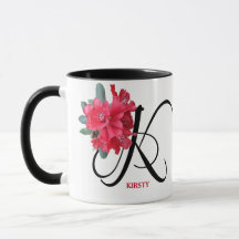 Trendy boho angepasste rote Blume Kirsty name