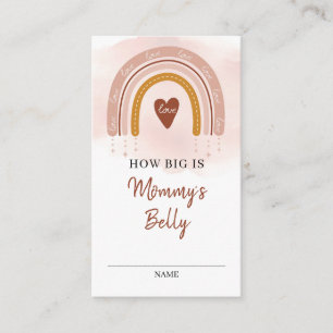 Trendy Boho Blush Pink Rainbow Mommy Belly Card Begleitkarte