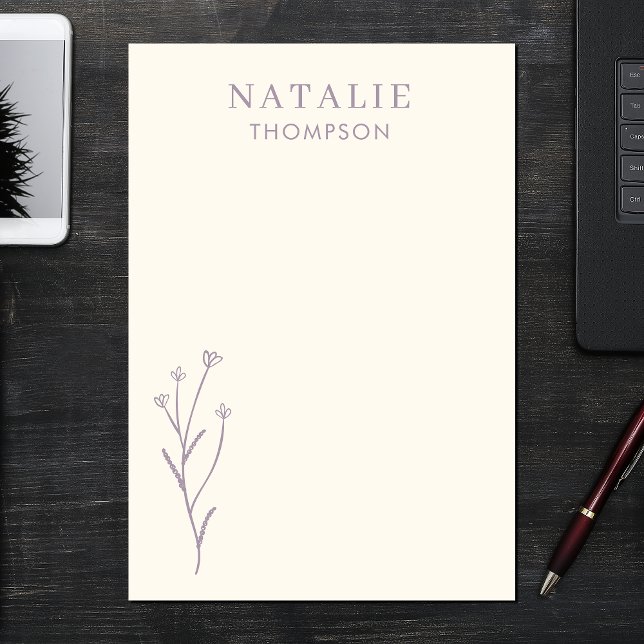 Trendy Boho Chic Lilac Lavender Cool Personalisier Post-it Klebezettel (Von Creator hochgeladen)