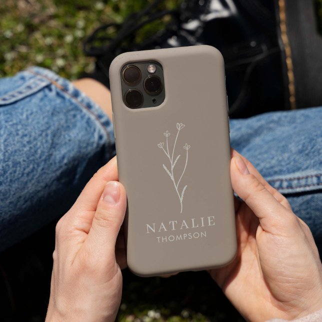 Trendy Boho Chic Minimalistisch Rustikal Personali Case-Mate iPhone Hülle (Von Creator hochgeladen)