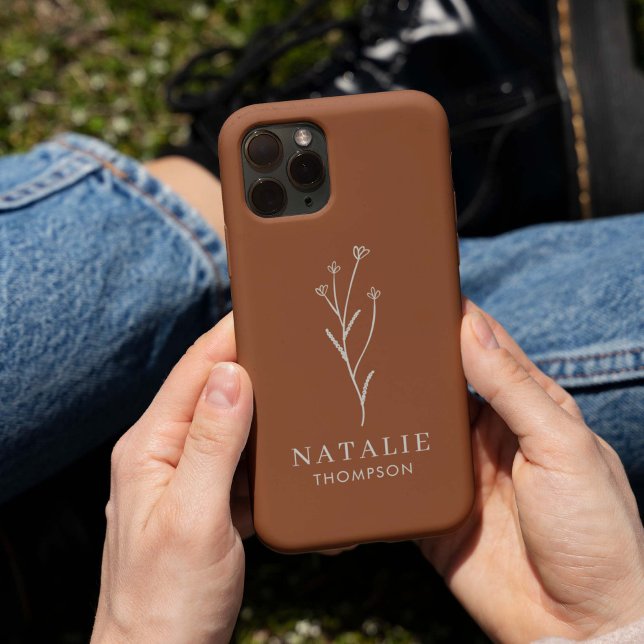 Trendy Boho Chic Minimalistisch Terracotta auf Mal Case-Mate iPhone Hülle (Von Creator hochgeladen)