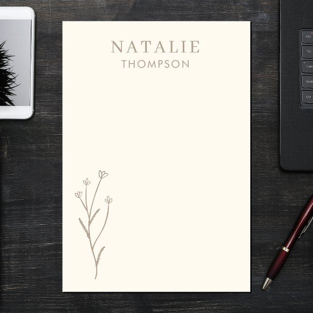 Trendy Boho Chic Mushroom Brown Personalisiert Post-it Klebezettel (Von Creator hochgeladen)