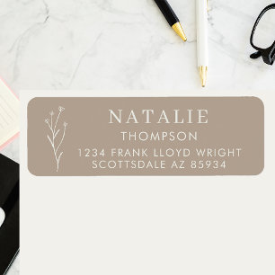 Trendy Boho Chic Mushroom Brown Rücksendeadresse