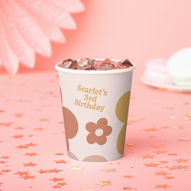 Trendy Boho Daisies Pappbecher (Insitu)