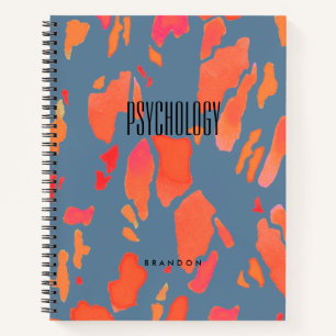 Trendy BOHO Orange Abstrakt Subject Notizbuch