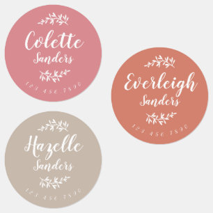 Trendy Boho Personalisiert Name Etiketten