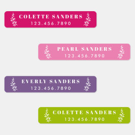 Trendy Boho Waterproof Name Labels Etiketten