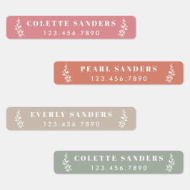 Trendy Boho Waterproof Name Labels Etiketten