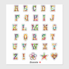 Trendy Bold Letters | Monogram Alphabet Stickers Aufkleber