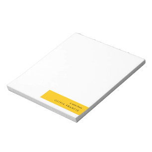 Trendy Bold Mustard Yellow Minimal einfach Notizblock