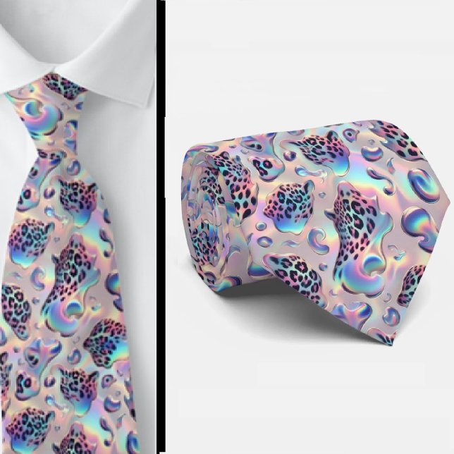 Trendy & Bold | Opal Leopard Print Necktie Krawatte (Von Creator hochgeladen)
