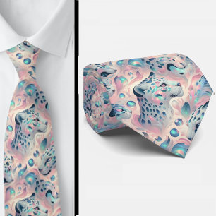 Trendy & Bold Opal-Leoparden-Druck-Halstuch Krawatte