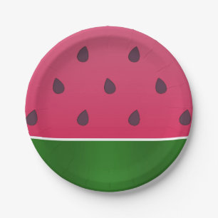 Trendy Bold Watermelon Graphic Pappteller