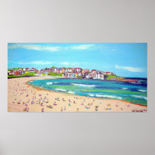 Trendy Bondi - Abstrakt, Strandwandmalerei Poster